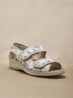 Sandales à scratchs ouverture totale Femme Chaussures En Toile