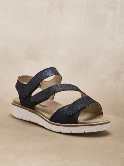 Outlet Sandales à scratchs ouverture totale Femme Sandales