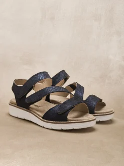 Outlet Sandales à scratchs ouverture totale Femme Sandales