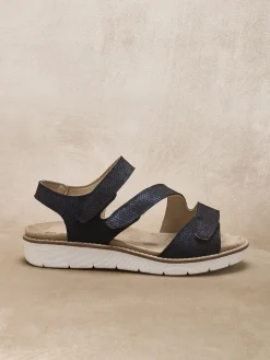 Outlet Sandales à scratchs ouverture totale Femme Sandales