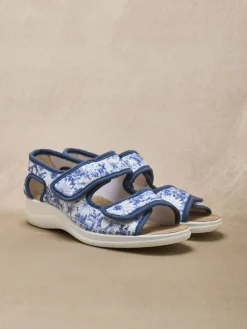 Discount Sandales à scratchs ouverture totale Femme Chaussures En Toile