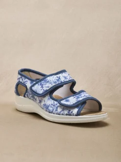 Discount Sandales à scratchs ouverture totale Femme Chaussures En Toile