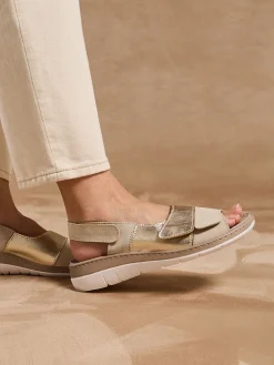 Clearance Sandales à scratchs tout ultra larges Femme Sandales