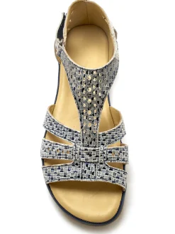 Sale Sandales cuir ajouré Femme Sandales