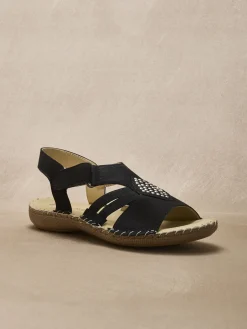 Best Sandales cuir élastiquées Femme Sandales