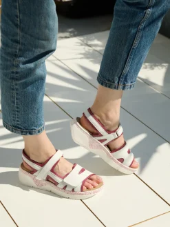 Best Sandales ouverture totale par scratchs Femme Sandales