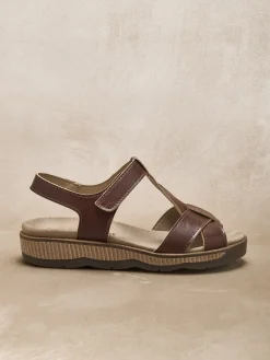 Sandales scratch à aérosemelle amovible Femme Sandales