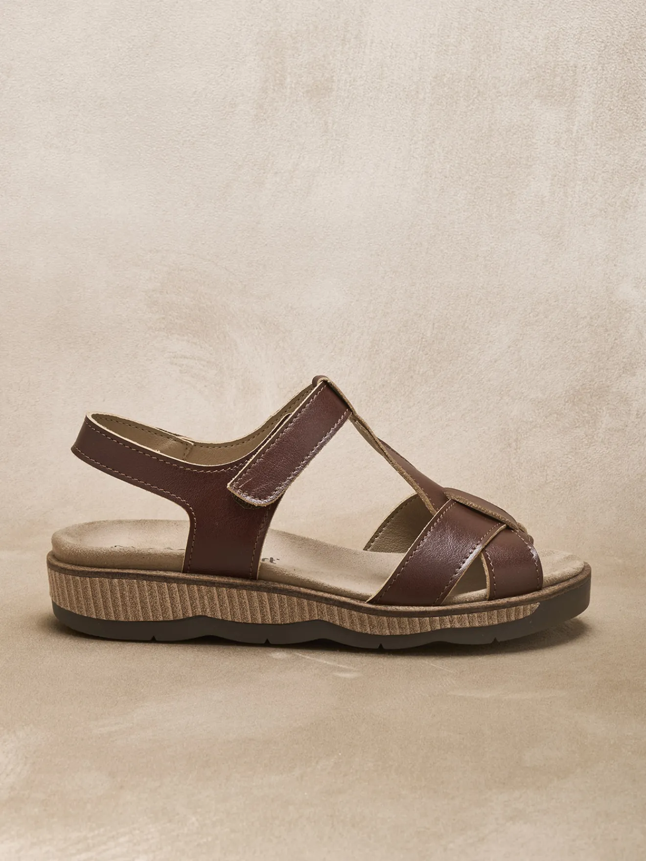 Sandales scratch à aérosemelle amovible Femme Sandales