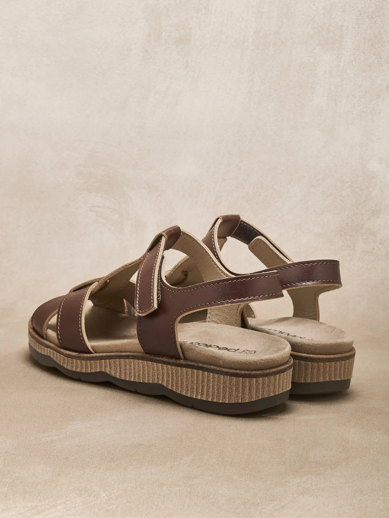 Sandales scratch à aérosemelle amovible Femme Sandales