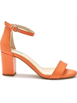 New Sandales tout cuir à talon Femme Sandales