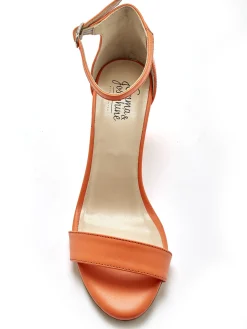 New Sandales tout cuir à talon Femme Sandales