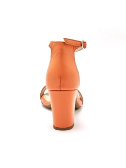 New Sandales tout cuir à talon Femme Sandales