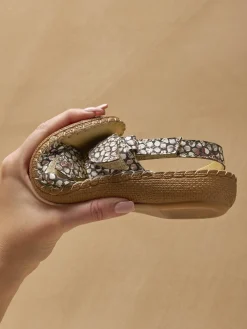 Sale Sandales ultra souples en cuir Femme Sandales