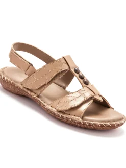 Sale Sandales ultra souples en cuir Femme Sandales