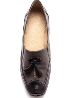 Hot Sans-gêne en cuir largeur confort Femme Mocassins, Sans-Gênes