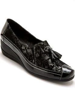 Hot Sans-gêne en cuir largeur confort Femme Mocassins, Sans-Gênes