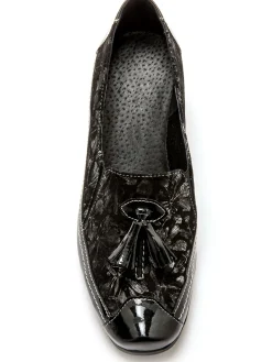 Hot Sans-gêne en cuir largeur confort Femme Mocassins, Sans-Gênes