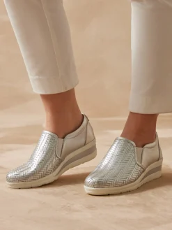 Sans-gêne tressés élastiqués Femme Mocassins, Sans-Gênes