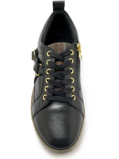 Hot Sneakers basses à lacets et zip côté Femme Baskets, Derbies