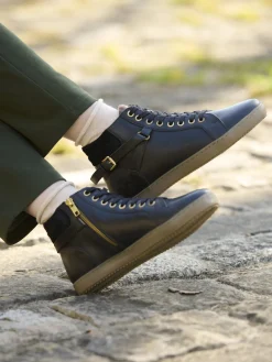 Online Sneakers montantes avec zip et lacets Femme Baskets, Derbies