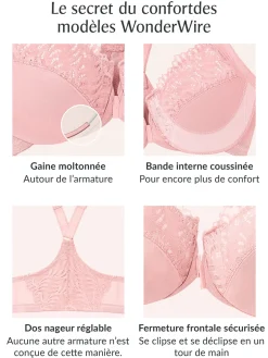 Clearance Soutien-gorge agrafé devant Wonderwire Avec Armatures