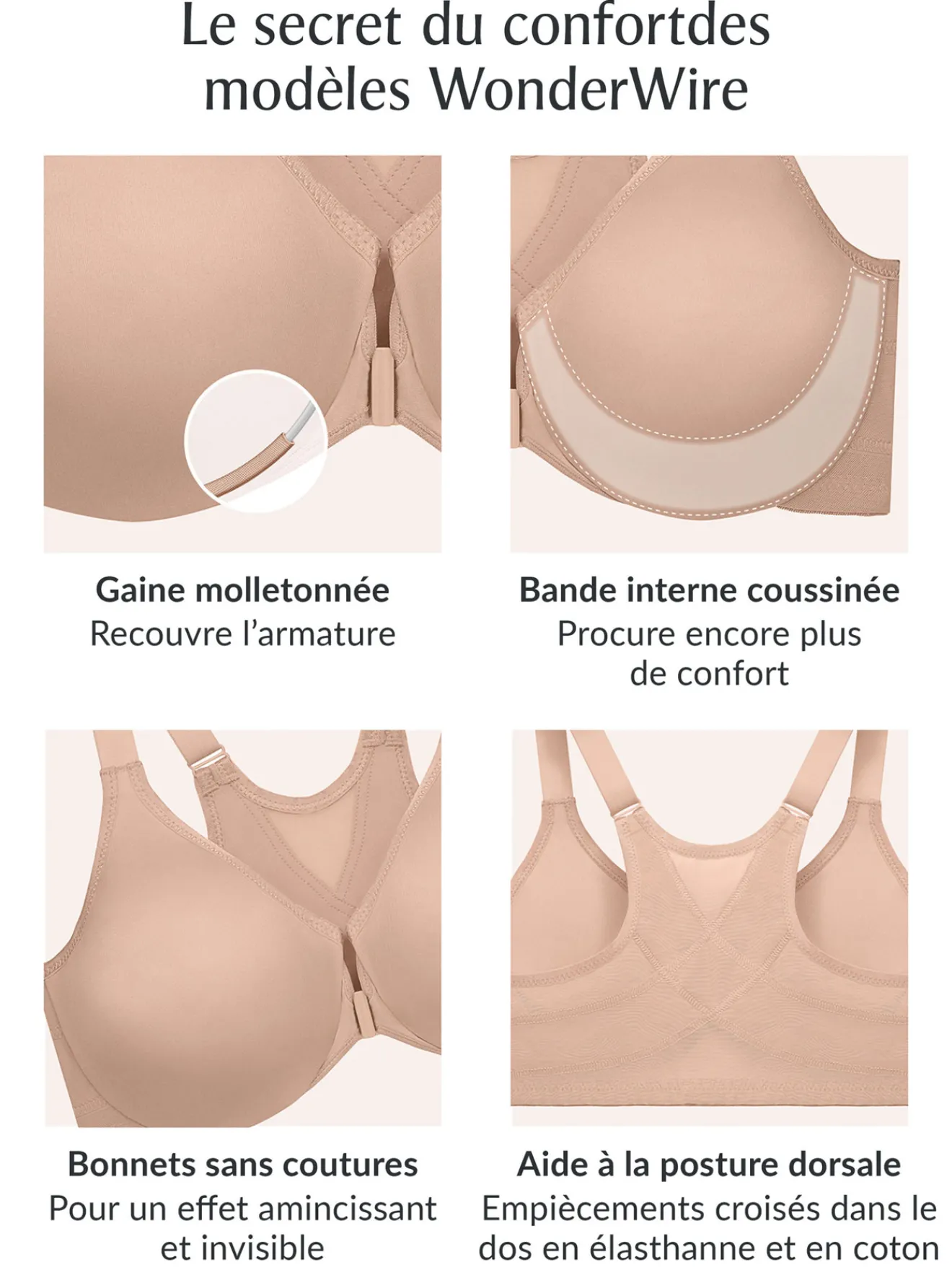 Clearance Soutien-gorge WonderWire Posture Avec Armatures