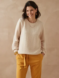 Sweat-shirt reliefé Femme Pull