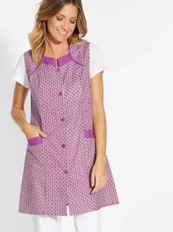 Outlet Tablier 3/4 sans manches tout boutonné Femme Tablier