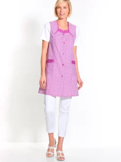 Outlet Tablier 3/4 sans manches tout boutonné Femme Tablier