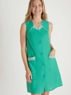 Hot Tablier 3/4 sans manches tout boutonné Femme Tablier