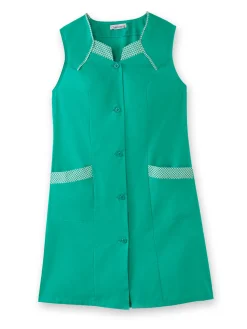 Hot Tablier 3/4 sans manches tout boutonné Femme Tablier