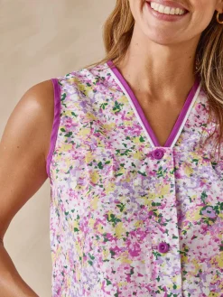 New Tablier sans manches boutonné Femme Tablier