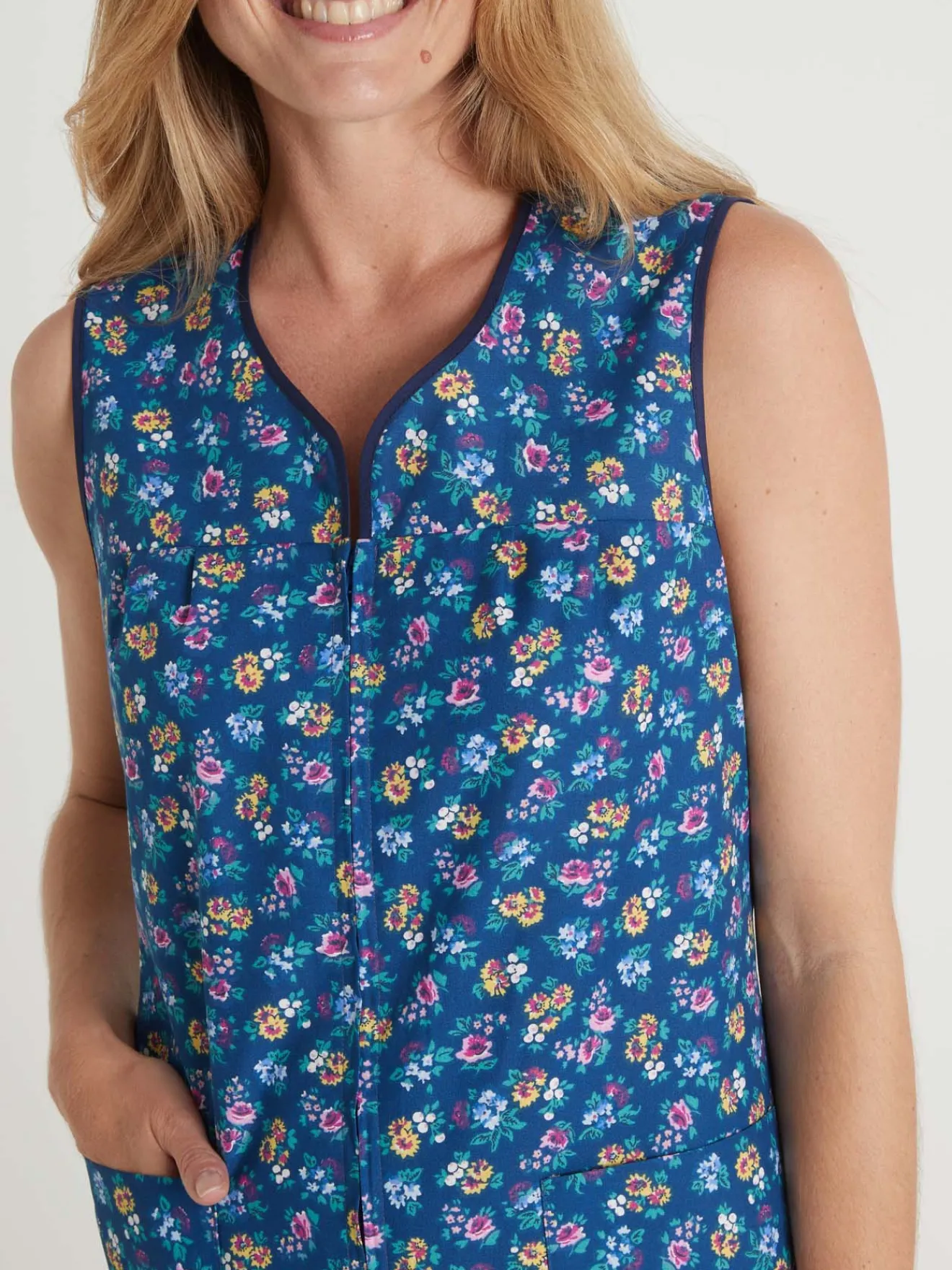 Tablier zippé sans manches Femme Tablier