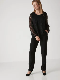 Hot Tee-shirt avec dentelle Femme T-Shirt