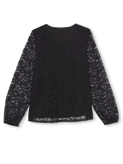 Hot Tee-shirt avec dentelle Femme T-Shirt