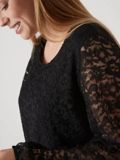 Hot Tee-shirt avec dentelle Femme T-Shirt