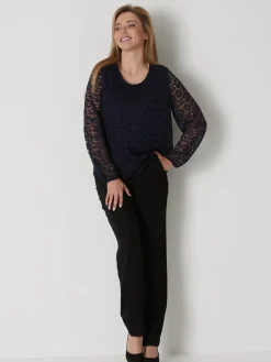 Hot Tee-shirt avec dentelle Femme T-Shirt