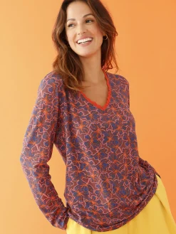 Sale Tee-shirt avec dentelle à l'encolure Femme T-Shirt