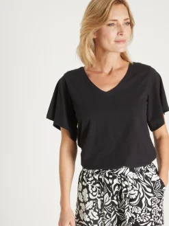 New Tee-shirt avec dentelle au dos Femme T-Shirt