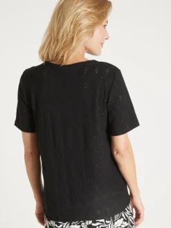 Outlet Tee-shirt avec macramé Femme T-Shirt