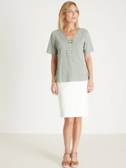 Best Tee-shirt avec macramé Femme T-Shirt