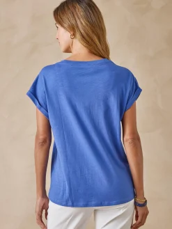 Discount Tee-shirt brodé encolure tunisienne Femme T-Shirt