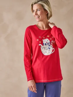 Online Tee-shirt de pyjama en jersey pur coton Pyjama