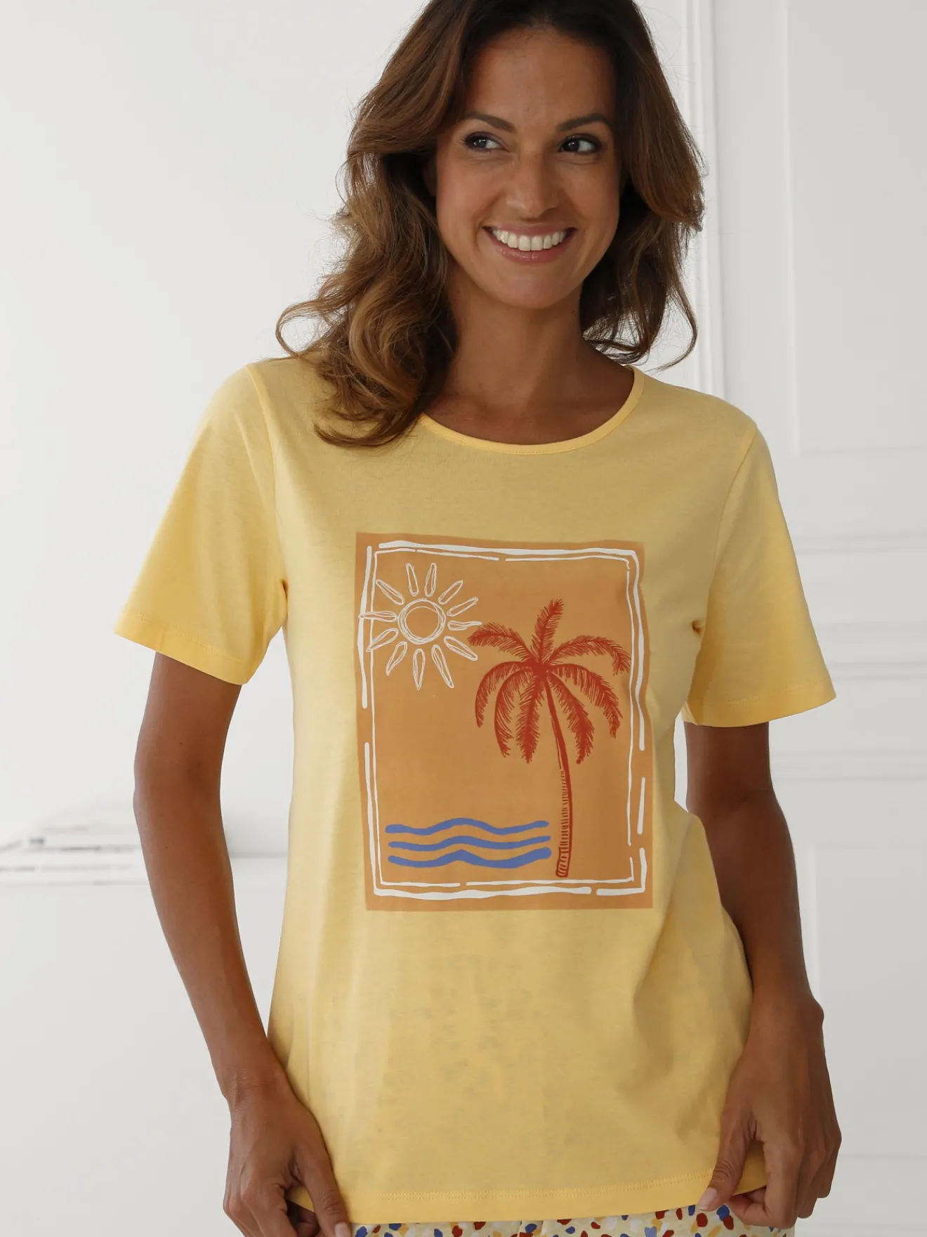 Outlet Tee-shirt de pyjama pur coton Pyjama