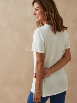 Sale Tee-shirt empiècement dentelle Femme T-Shirt