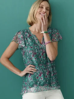 Clearance Tee-shirt en maille dentelle Femme T-Shirt