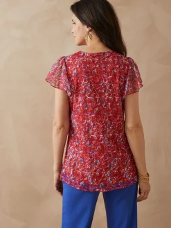 Sale Tee-shirt en maille dentelle Femme T-Shirt