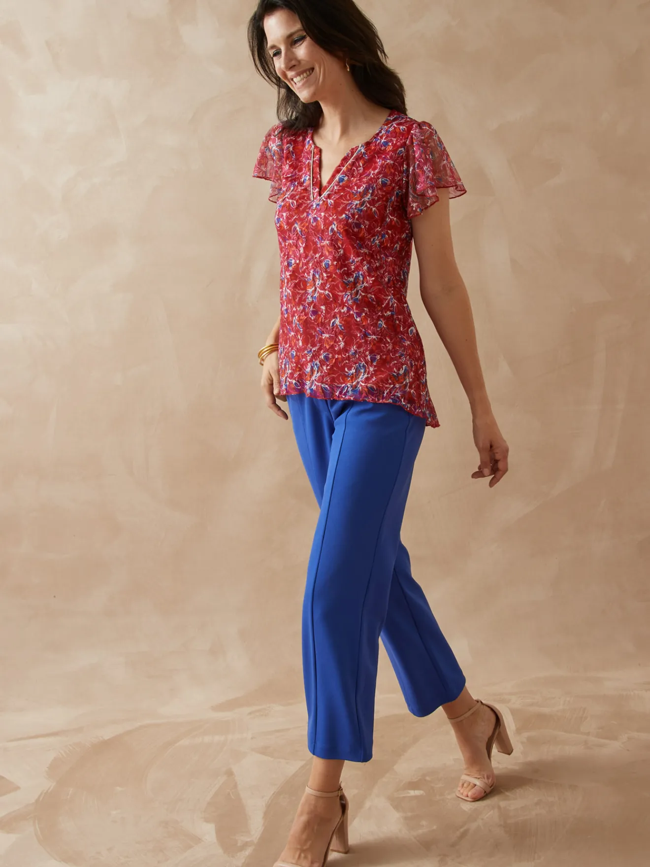 Sale Tee-shirt en maille dentelle Femme T-Shirt