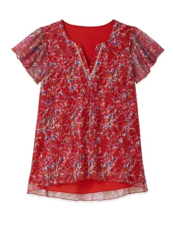 Sale Tee-shirt en maille dentelle Femme T-Shirt