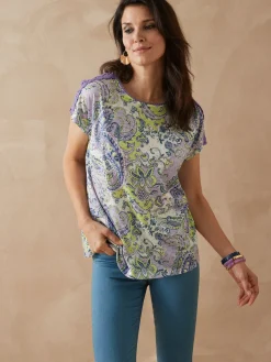 Sale Tee-shirt en maille dévorée Femme T-Shirt